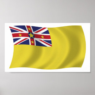 Cartaz de Impressão da Bandeira de Niue