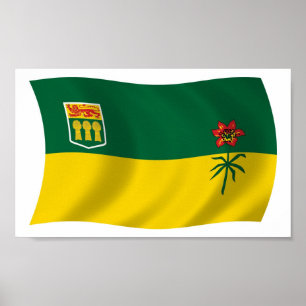 Cartaz de impressão da bandeira de Saskatchewan