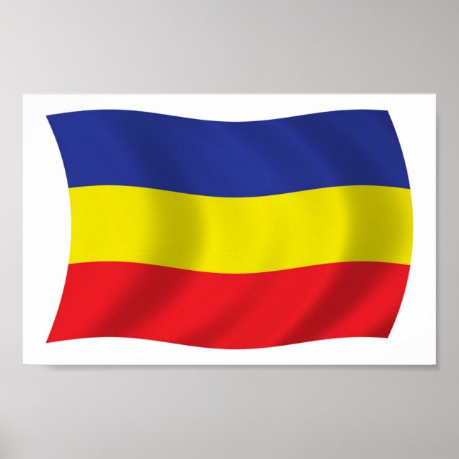 Cartaz de Impressão da Bandeira do Khmer Kampuchea (Frente)