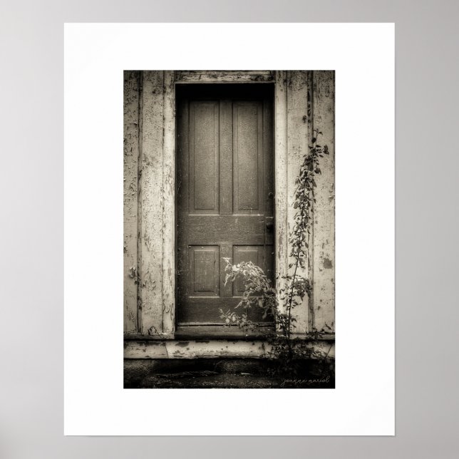 Cartaz de Impressão da Porta de Edifício Abandonad (Frente)