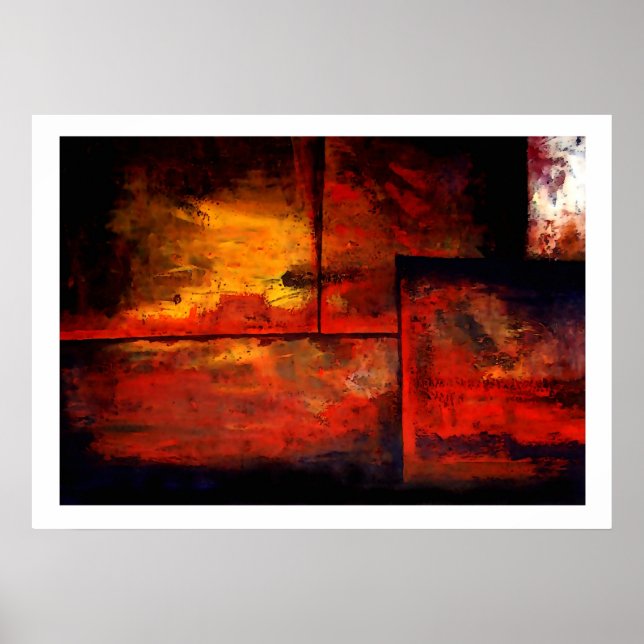 Cartaz de Impressão de Arte Abstrata Original (Frente)