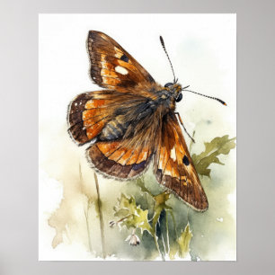 Cartaz de Impressão de Arte da Borboleta Capitã