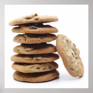 Cartaz de Impressão de Biscoitos com Gotículas de