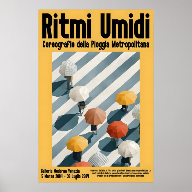 Cartaz de Impressão de Multidão de Guarda-chuva Gr (Frente)