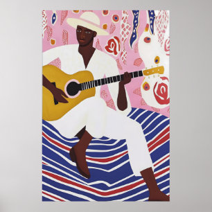 Cartaz de Impressão de Música da Moda - Presente p