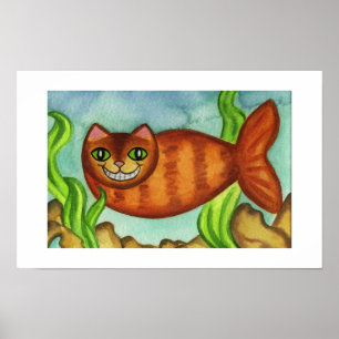 Cartaz de impressão de peixe-gato Bagre
