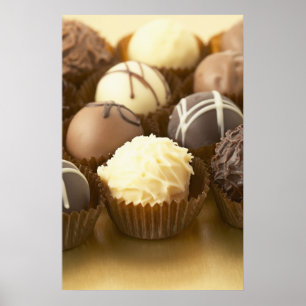 Cartaz de Impressão de Trufas de Chocolate