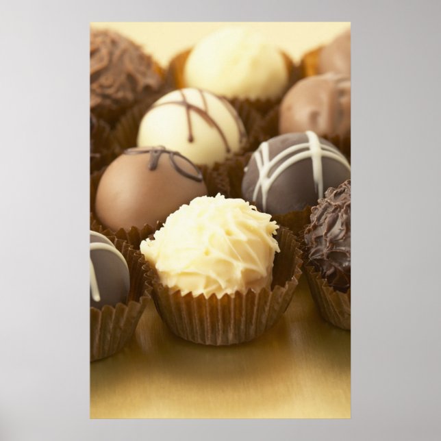 Cartaz de Impressão de Trufas de Chocolate (Frente)
