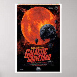 Cartaz de Impressão de Viagem Espacial da NASA do 