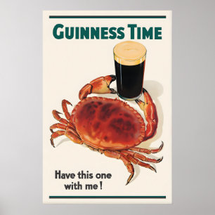 Cartaz de Impressão do Caranguejo do Tempo Guinnes