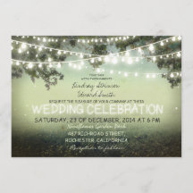 cartaz de luzes convite para casamento