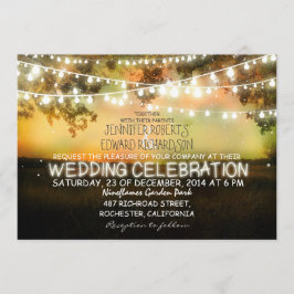 cartaz de luzes convite para casamento