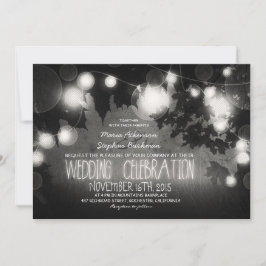 cartaz de luzes convite para casamento
