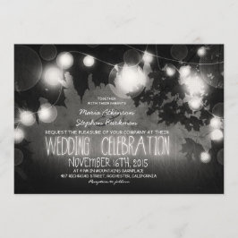 cartaz de luzes convite para casamento