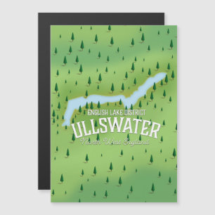 cartaz de mapa de viagem do lago Ullswater