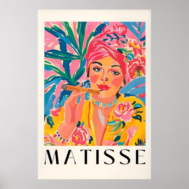 cartaz de mulher fumando, impressão de Matisse, ch (Frente)