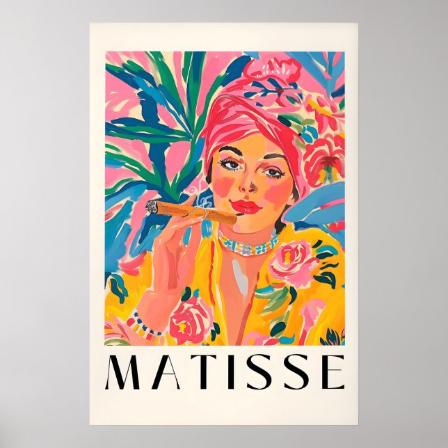 Cartaz de mulher fumando, impressão de Matisse, ch (Frente)
