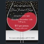 Cartaz de Panfleto de Evento Chic Preto e Dourado<br><div class="desc">Cartaz de Panfleto de Evento Chic Preto e Dourado de Vinho Tinto. Personalize a frente e o verso deste com texto.</div>