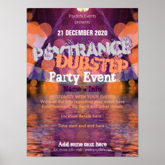 Cartaz de Poster de Evento de Festa na Piscina Rox