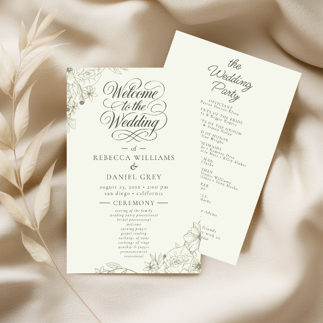 Cartaz de Programa de Cerimônia de Casamento Botân (Criador carregado)