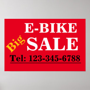 CARTAZ DE PROMOÇÃO DE E-BIKE para Poster de vitrin