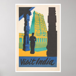 Cartaz de Viagem à Índia Arte Indiana Impressão de