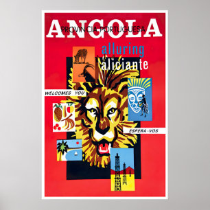 Cartaz de Viagem Angola África Impressão de Arte A