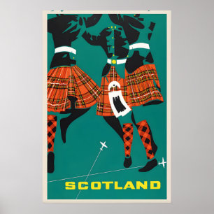 Cartaz de Viagem Antigo da Escócia Impressão Britâ