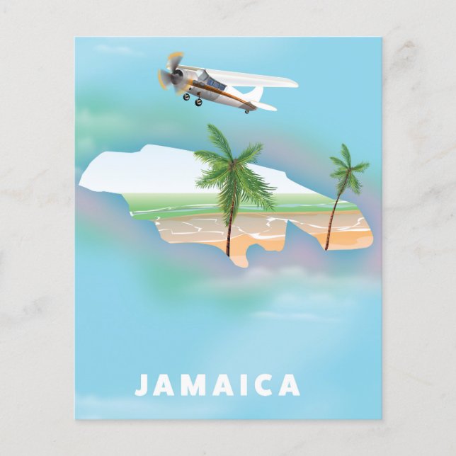 Cartaz de viagem antigo da Jamaica (Frente)