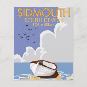 Cartaz de viagem antigo de Sidmouth South Devon.