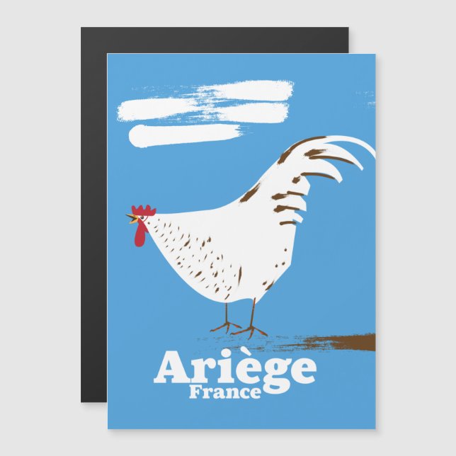 Cartaz de viagem Ariège França. (Frente/Verso)