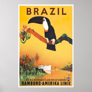 Cartaz de Viagem Brasil Rio de Janeiro Impressão C