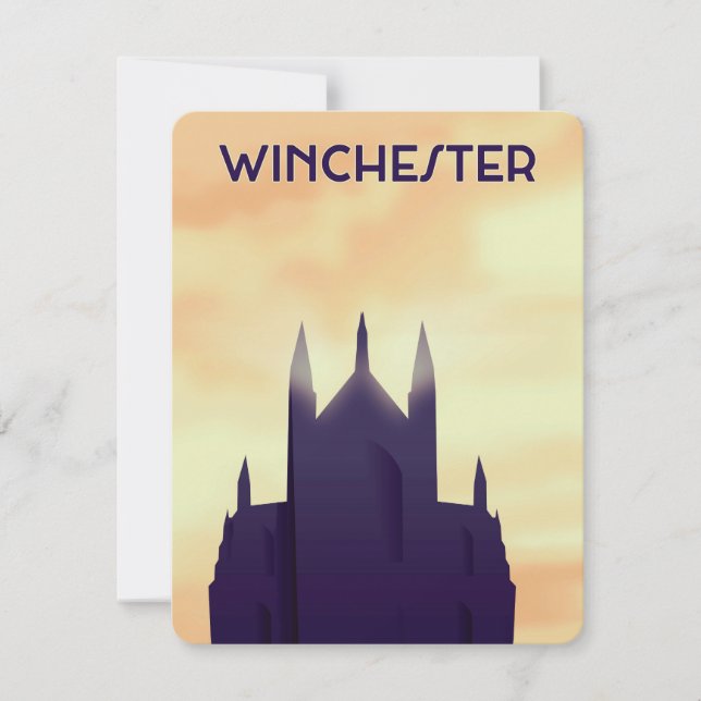 cartaz de viagem da Catedral de Winchester impress (Frente)