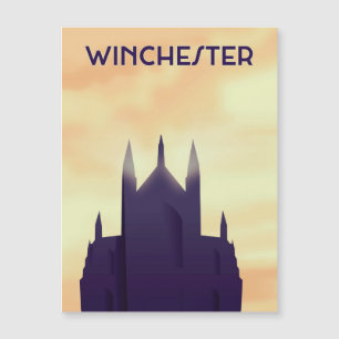 cartaz de viagem da Catedral de Winchester impress