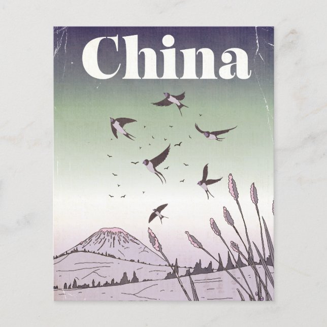 Cartaz de Viagem da China Antiga (Frente)