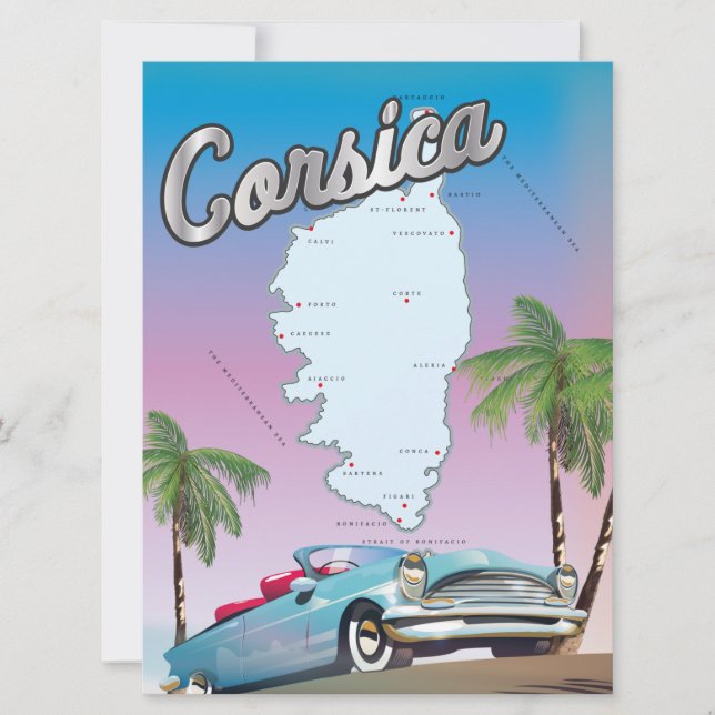 cartaz de viagem da Córsega (Frente)