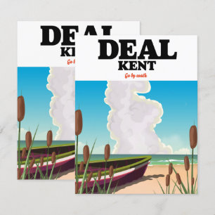 Cartaz de viagem da costa de Deal Kent