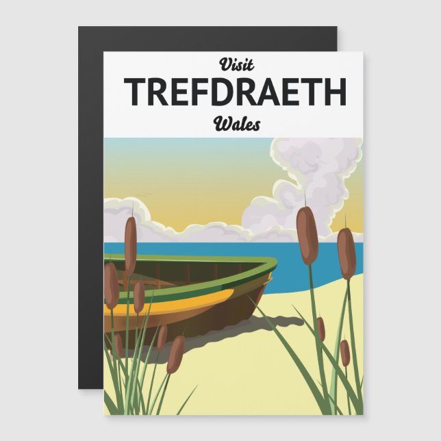 Cartaz de viagem da costa de Trefdraeth (Frente/Verso)