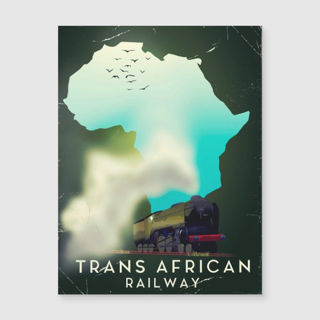Cartaz de viagem da Ferrovia Transafricana (Frente)