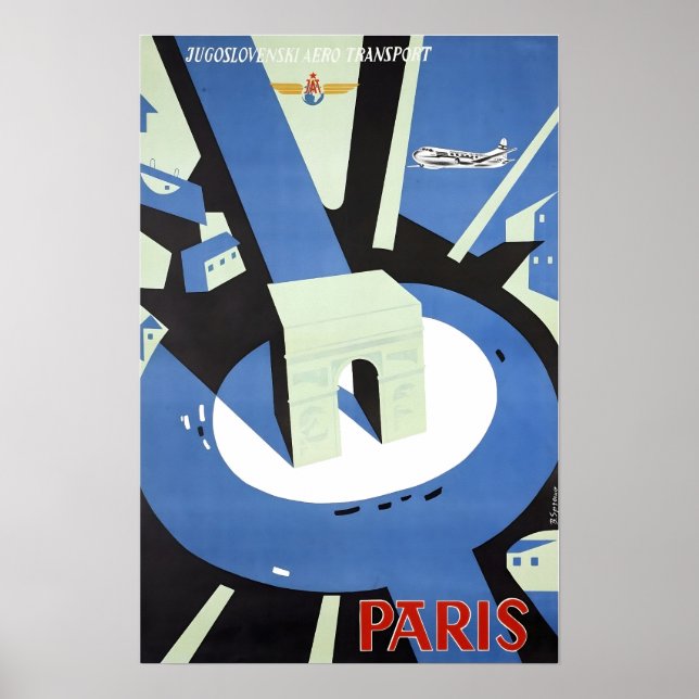 Cartaz de Viagem da França Impressão Francesa de A (Frente)