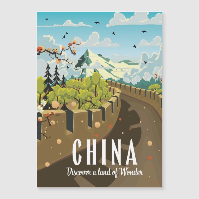 Cartaz de viagem da Grande Muralha da China (Frente)