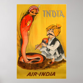 Cartaz de Viagem da Índia Arte Air-Índia Impressão