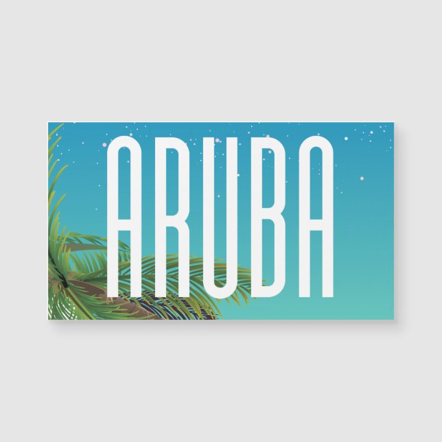 cartaz de viagem da praia Aruba Hammock (Frente)