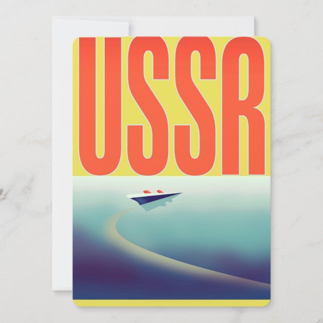 Cartaz de viagem da URSS Soviética (Frente)