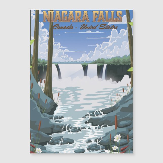 Cartaz de viagem das Cataratas do Niágara (Frente)