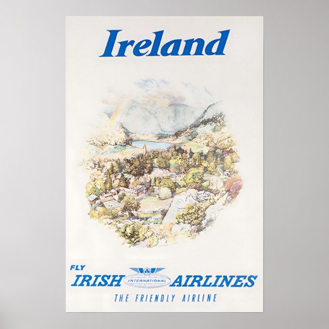 Cartaz de Viagem de Arte da Irlanda Impressão Irla (Frente)