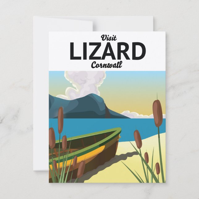 Cartaz de viagem de beira-mar de Lizard (Frente)