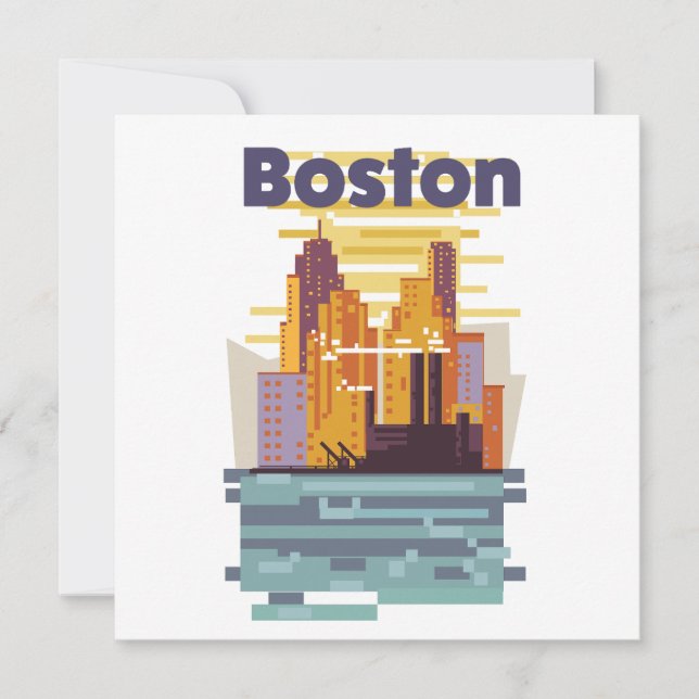 Cartaz de viagem de Boston (Frente)