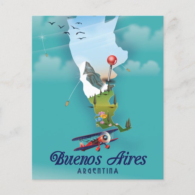 Cartaz de viagem de Buenos Aires, Argentina (Frente)