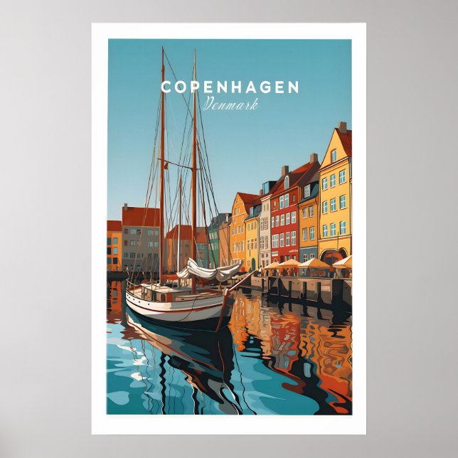 Cartaz de Viagem de Copenhague Impressão 1 (Frente)